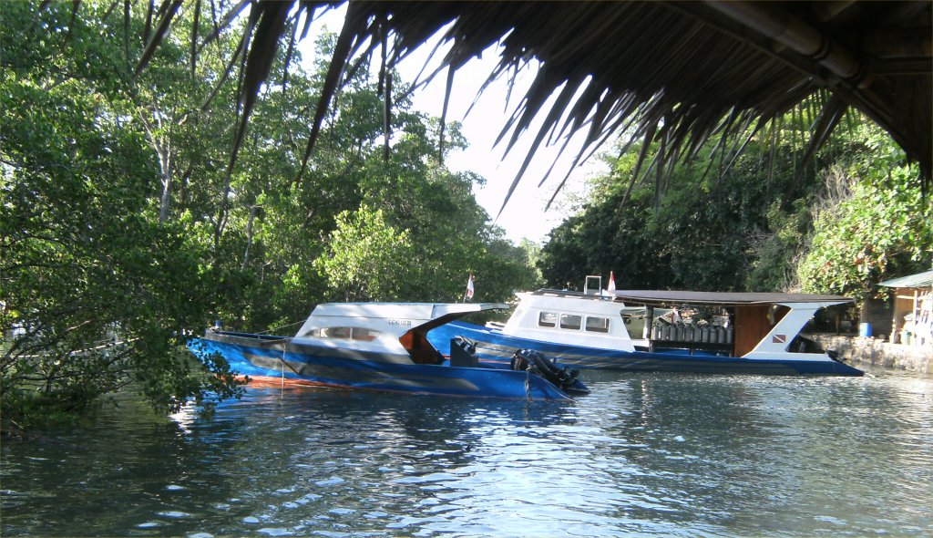 Dive boats at Bunaken
