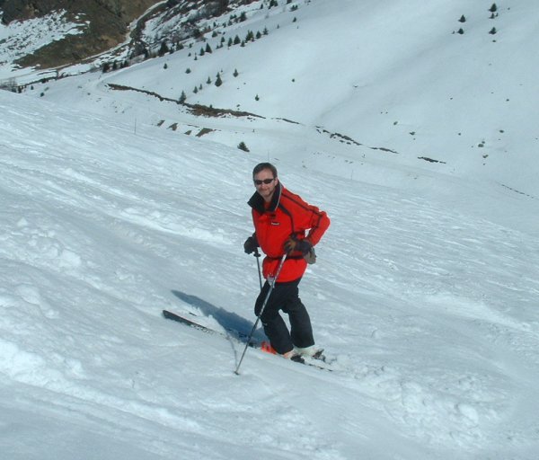 Rare shot of ME skiing - Thanks to Lauren!