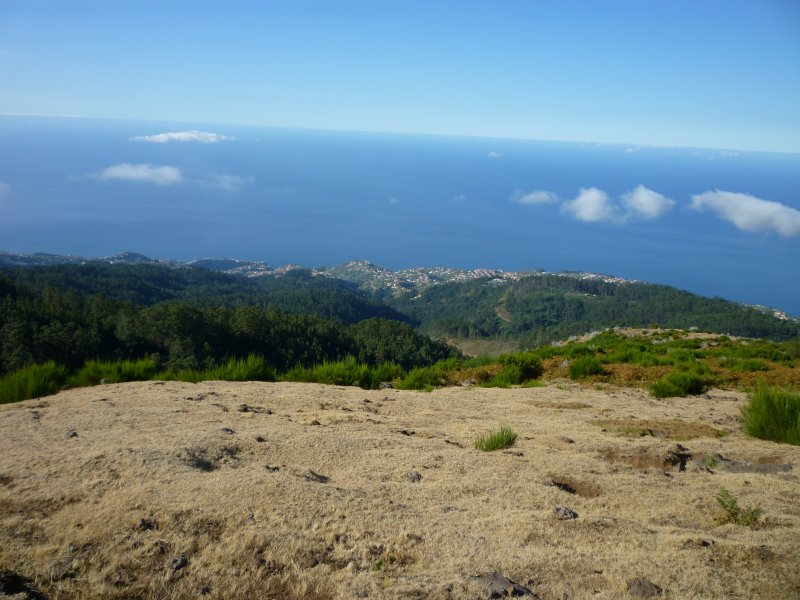 View down to the sea from the high plateau